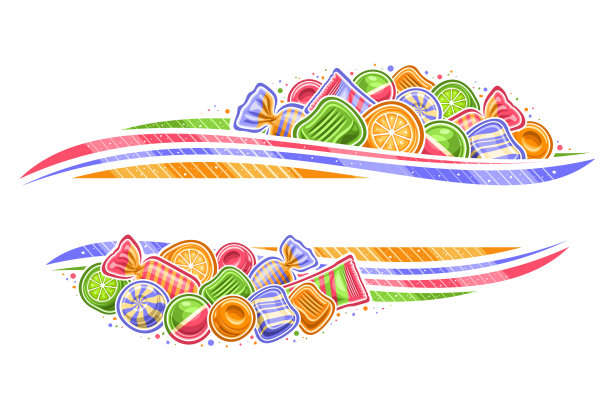 矢量边界糖果店图片下载