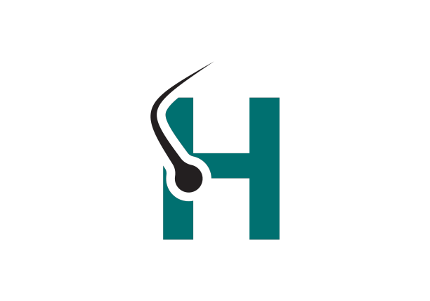 字母头发处理标志设计模板图片下载