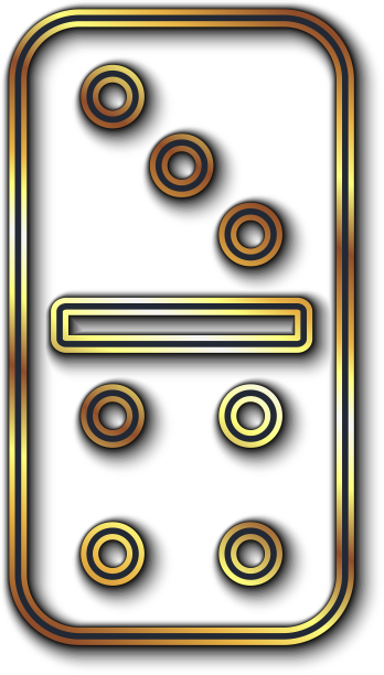 金线多米诺骨牌图标孤立的黑色背景图片下载