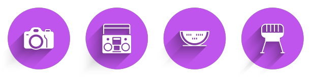 设置带有两个扬声器的照相机家庭立体声图片下载