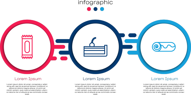 设置线糖果樱桃芝士蛋糕和巧克力图片下载