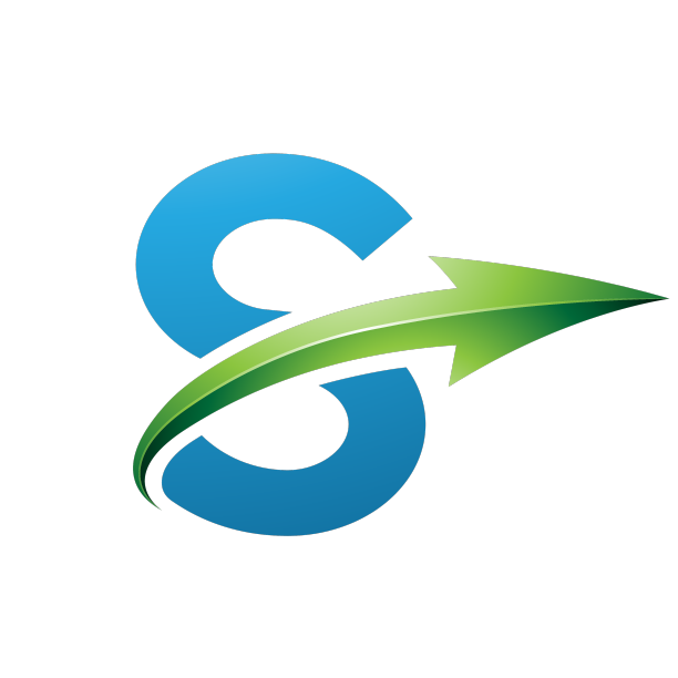 蓝色和绿色大写字母s图标图片下载