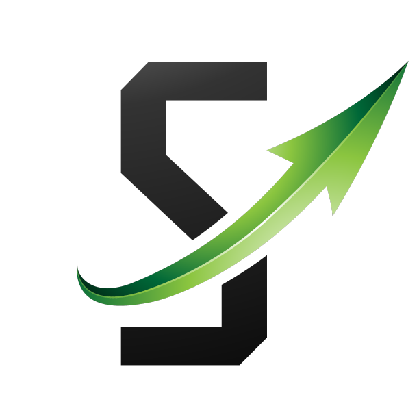 绿色和黑色的未来主义字母的图标图片下载