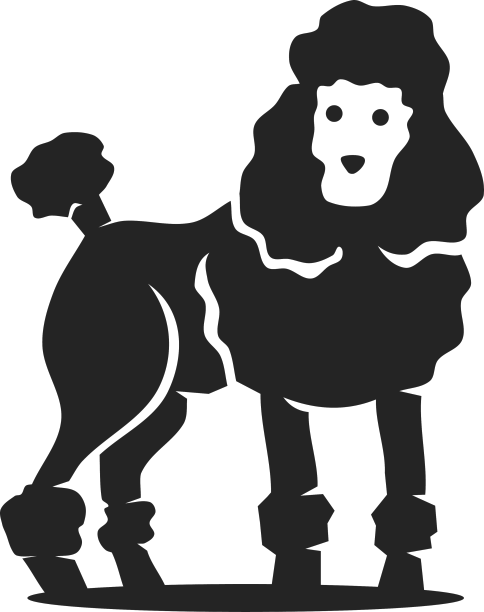 贵宾犬标志模板孤立品牌标识图片下载