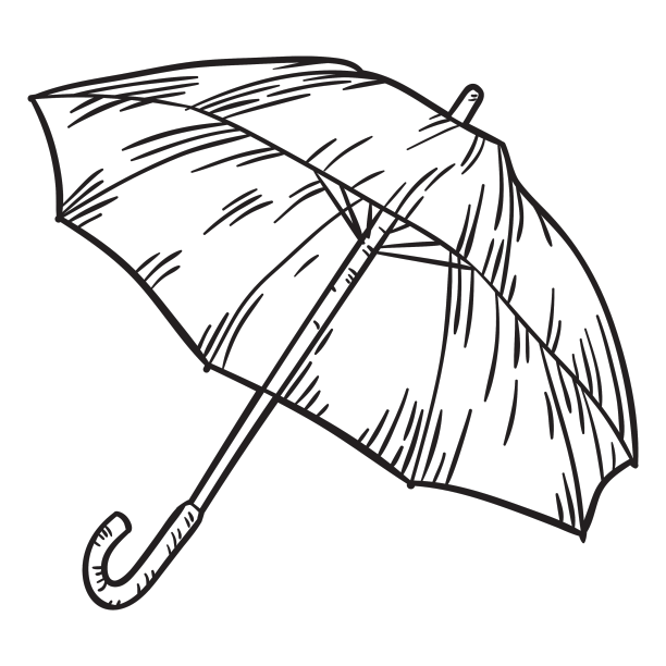 手绘伞的轮廓图片下载