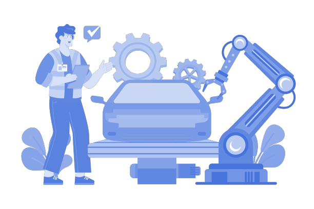 自动化汽车生产概念上的白色图片下载