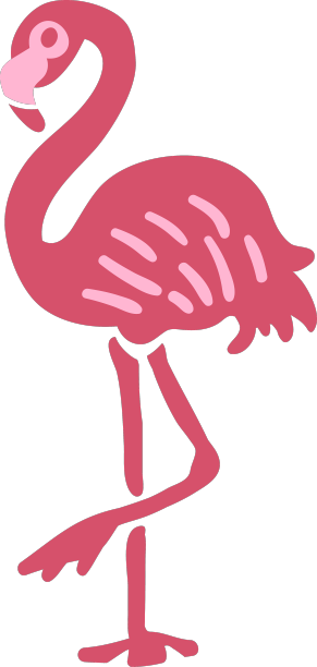 热带动物火烈鸟涂鸦图片下载