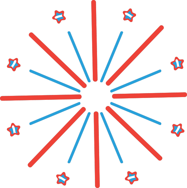 烟花致敬星射线束徽章贴纸图片下载