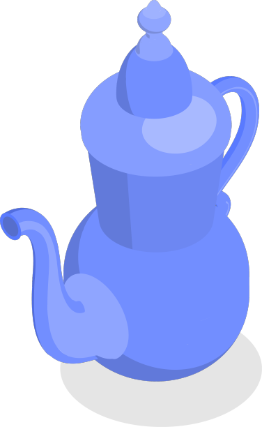 三维等距平面套阿拉伯茶壶图片下载