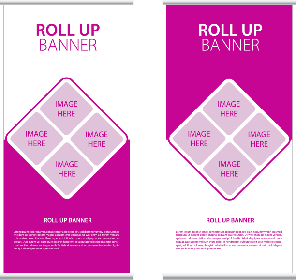 卷起横幅垂直模板现代x横幅图片下载