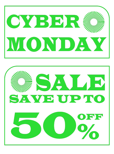 网络星期一促销海报传单设计图片下载