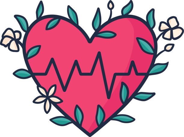 花心跳动象征红色图片下载