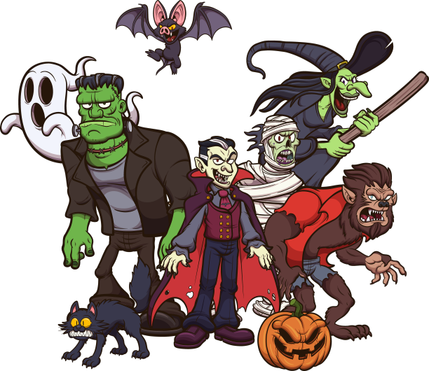 经典万圣节卡通人物图片下载