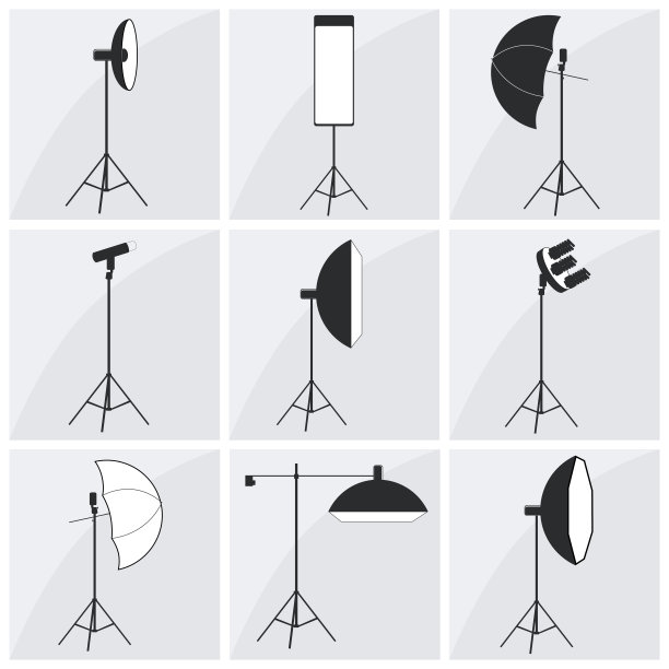 摄影棚照明装置图片下载