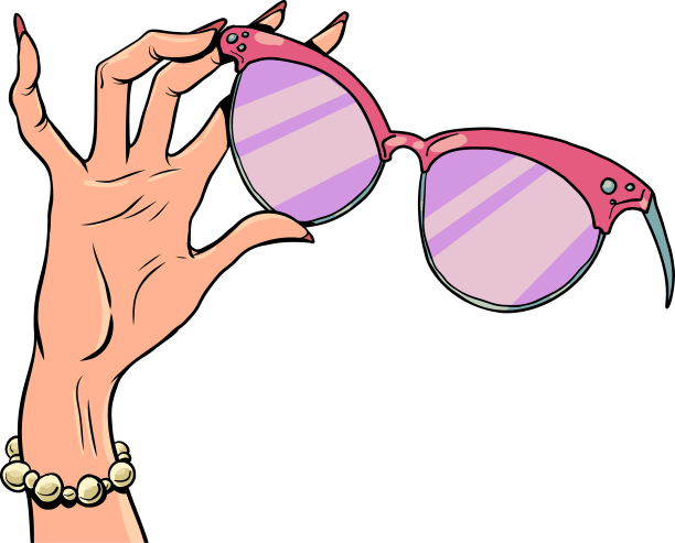 商店为女性珠宝和眼镜女性手图片下载