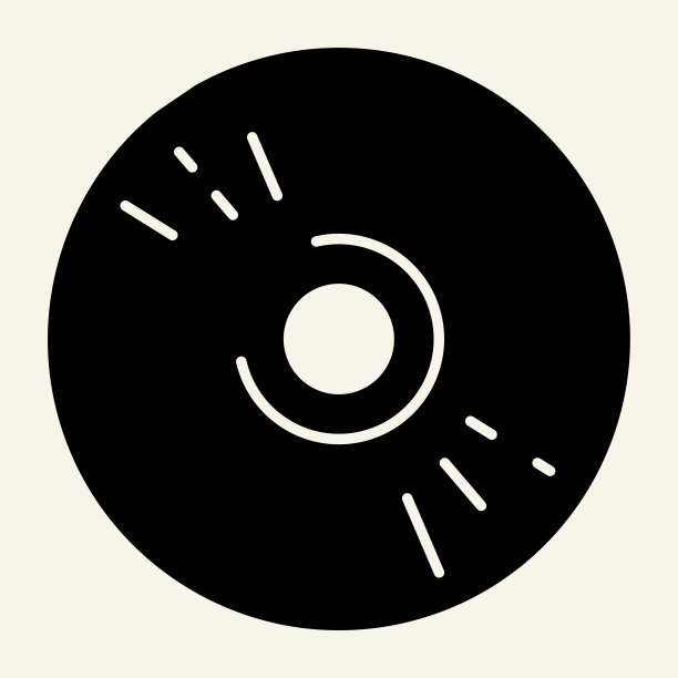 光盘实体图标。数据矢量插图孤立在白色。Dvd字形风格设计和应用程序。Eps 10。图片下载