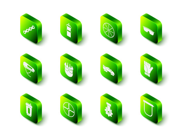 集运动瓶与水，自行车车轮，自行车太阳镜，手套，锁，鞋，变速器自行车后方和图标。向量图片下载