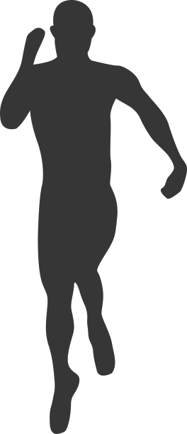 男子跑步剪影图片下载