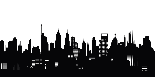 黑城都市剪影图片下载