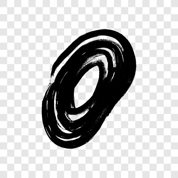 黑色垃圾刷笔触的圆圈形式图片下载