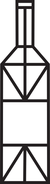 酒瓶笔画的几何线条图片下载