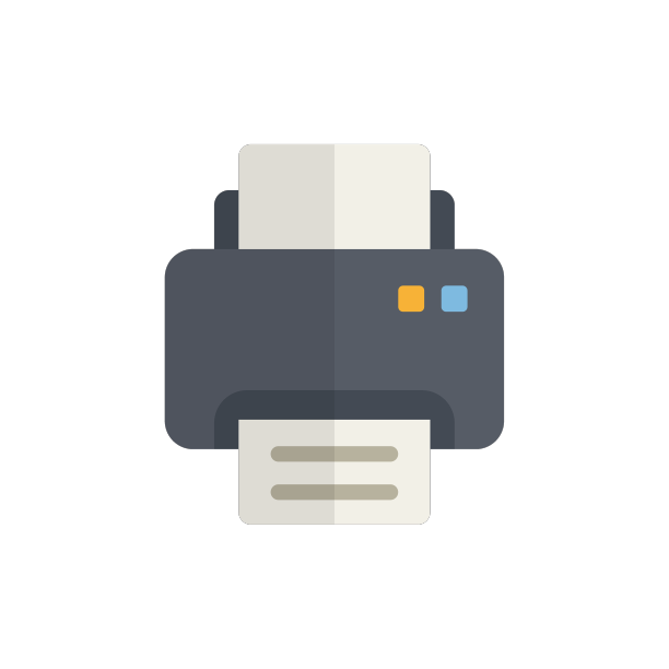 打印机图标在平面风格的办公机器上图片下载