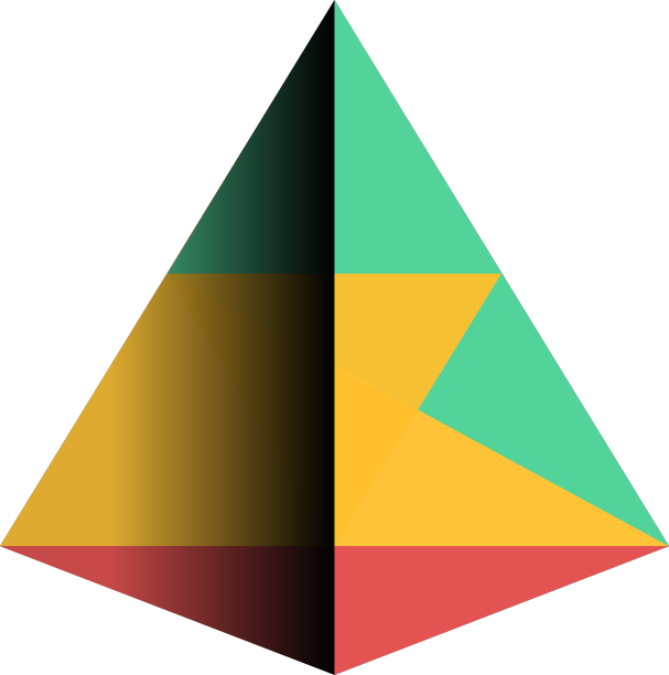 几何金字塔三角形顶点平坦图片下载