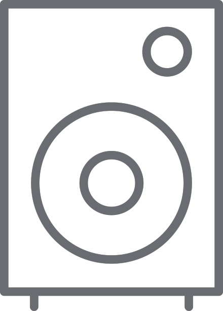 多媒体扬声器笔画图标图片下载