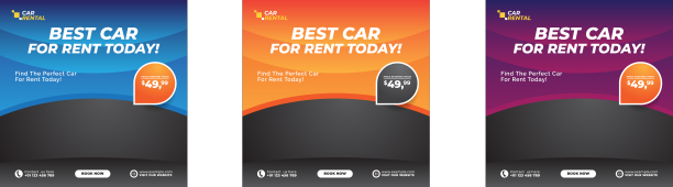 租车横幅的社交媒体帖子模板图片下载