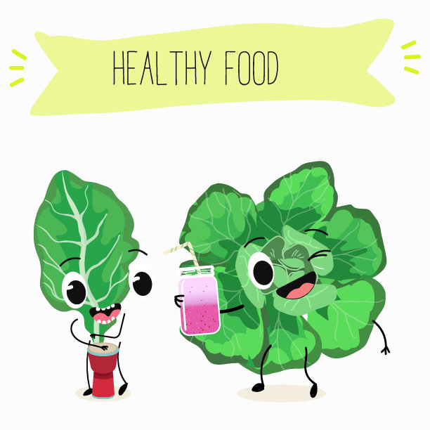 卡通龙眼、趣味蔬菜水果矢量素材图片下载