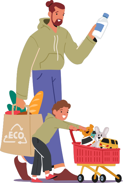 父亲和他年幼的儿子的角色导航图片下载