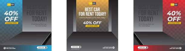 租车横幅的社交媒体帖子模板图片下载