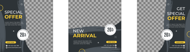 极简主义的推广广场网络横幅的社会图片下载