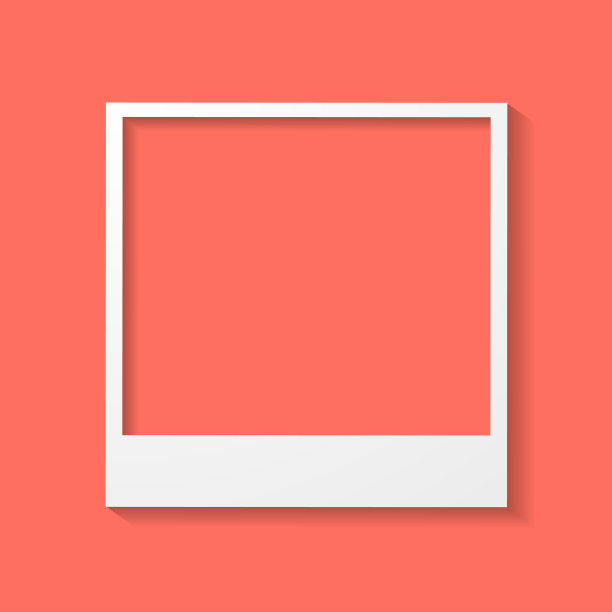 宝丽来镜框，2019年流行的活珊瑚色图片下载