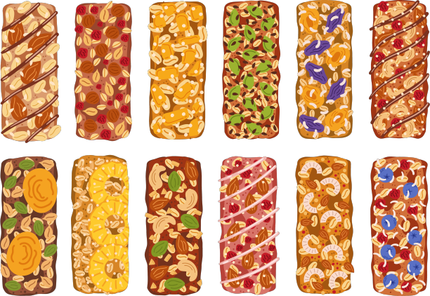 营养丰富的格兰诺拉燕麦棒图片下载