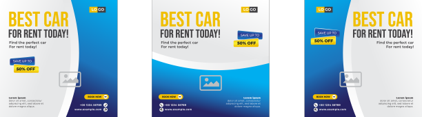 租车横幅的社交媒体帖子模板图片下载