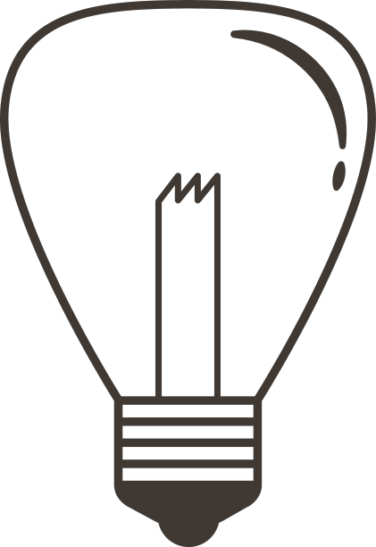 白炽灯泡的笔触图片下载