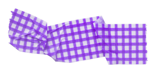 紫色图案贴纸纸胶带隔离在白色背景图片下载