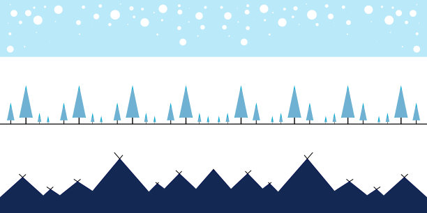 蓝山树木雪景图片下载