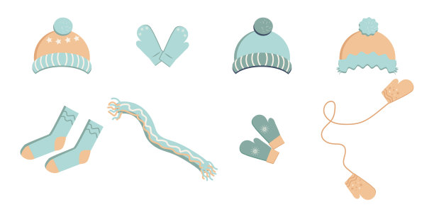 一套冬日暖暖的白色背景。图片下载