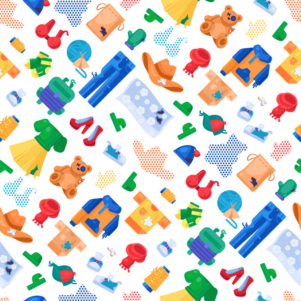 可重复使用的纺织废料无缝图案图片下载