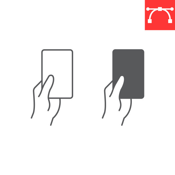 裁判卡线和字形图标图片下载