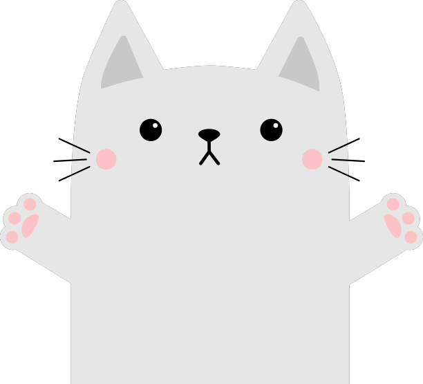 白色方形猫准备拥抱凯蒂图片下载