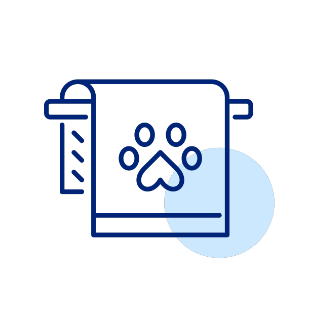 毛巾架上有宠物爪宠物spa像素图片下载