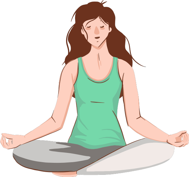 女孩冥想角色图片下载