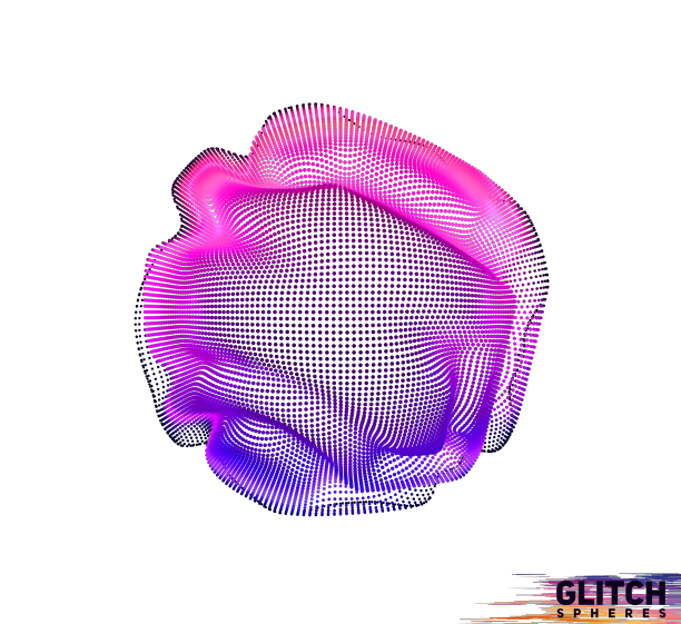 损坏紫点球抽象图片下载