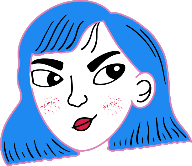 女孩肖像笔触图片下载