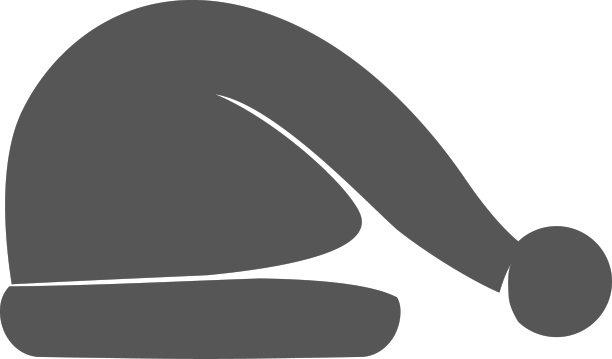 灰色圣诞老人帽子图标图片下载