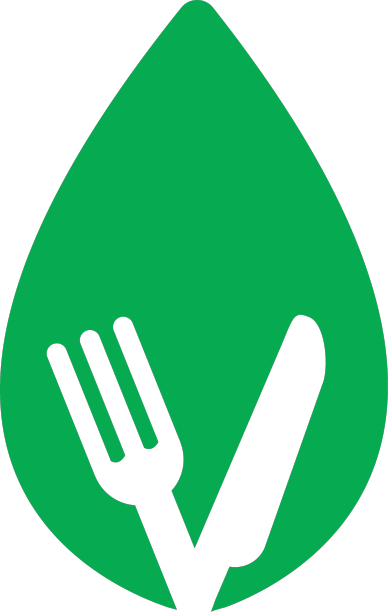 绿叶叉刀图标图片下载