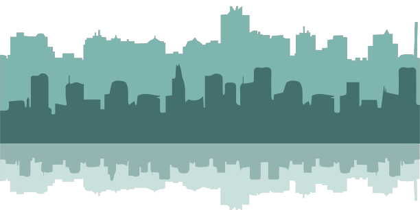 背景是一座城市的剪影图片下载